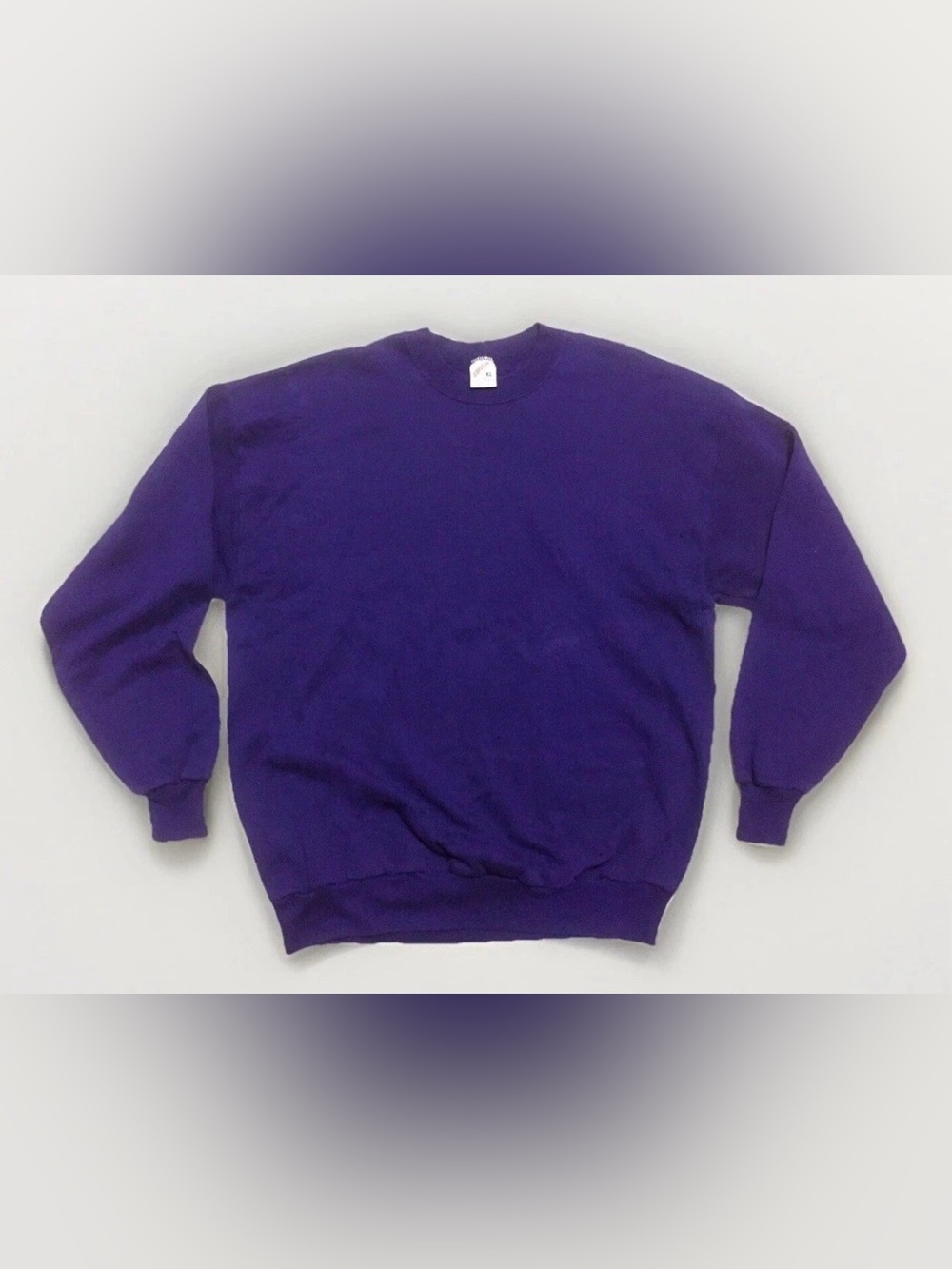 90s Jerzees Blank Crewneck Made In USA Size XL Purple Pullover Vintage Sweater